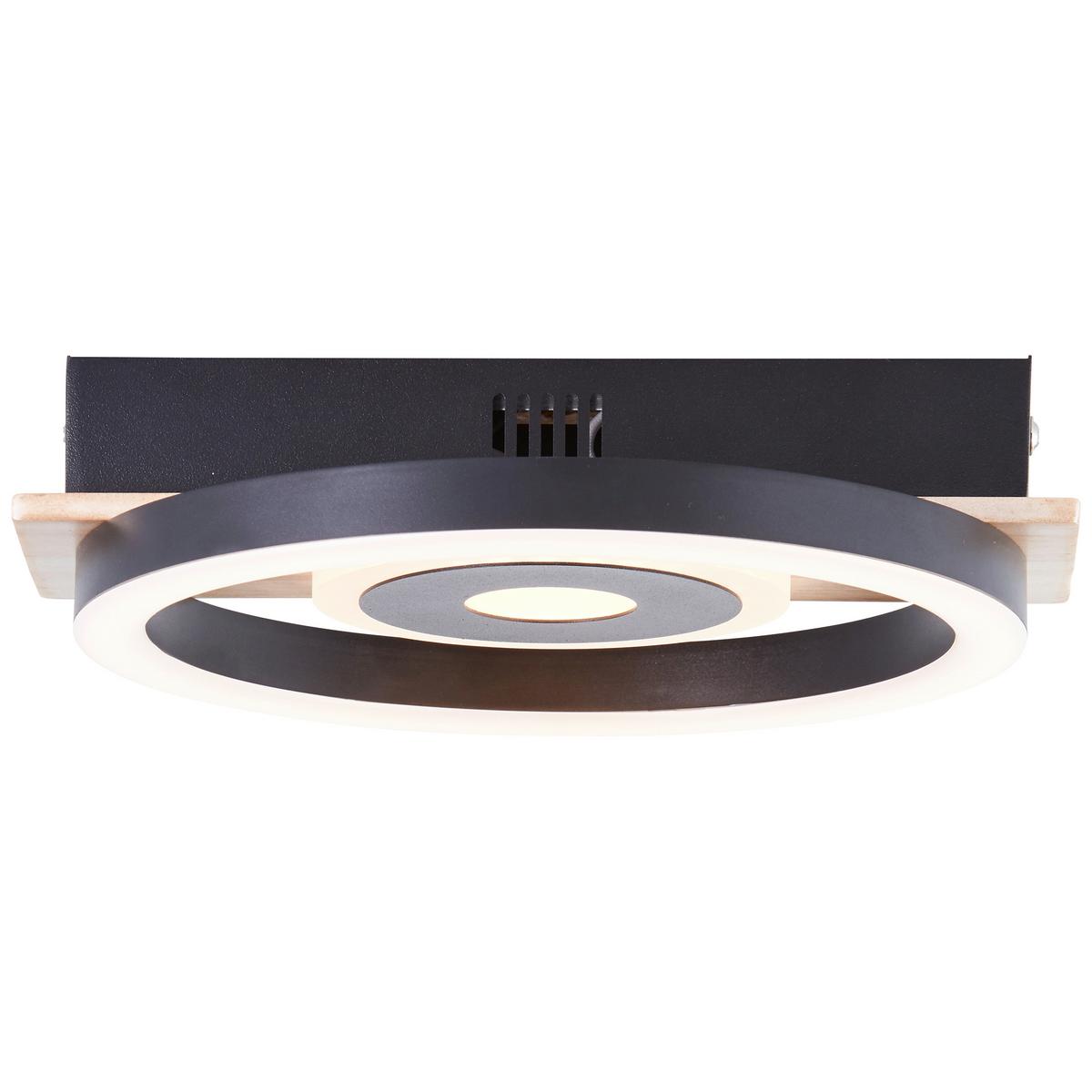 LED-Deckenleuchte G99926a76 Maureen - Hellbraun/Schwarz, Basics, Holz/Kunststoff (5,5/22/20cm) - Brilliant