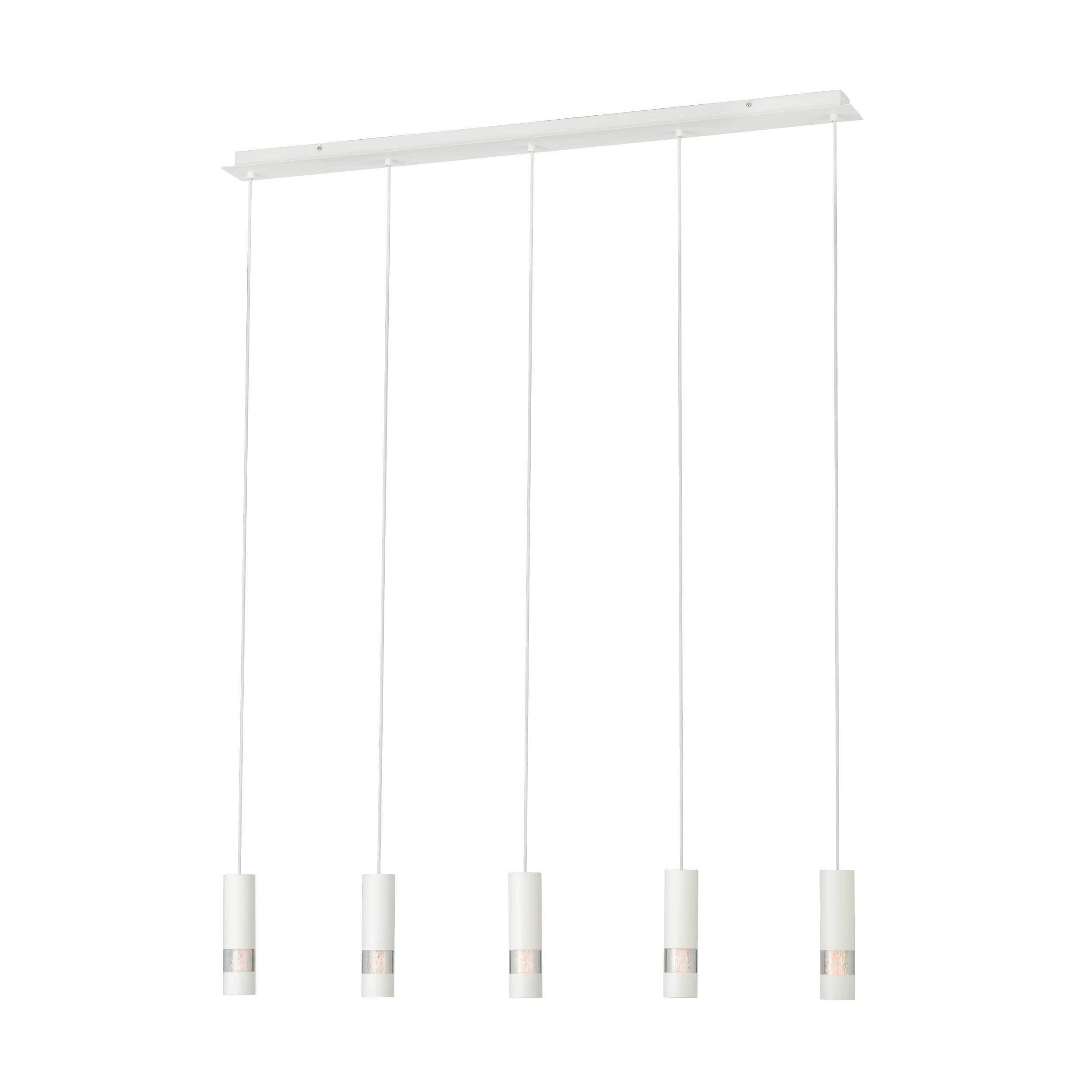 LED-Hängeleuchte 39702* Bernabeta - Weiß, Design, Kunststoff/Metall (116,5/9,5/150cm) - Eglo