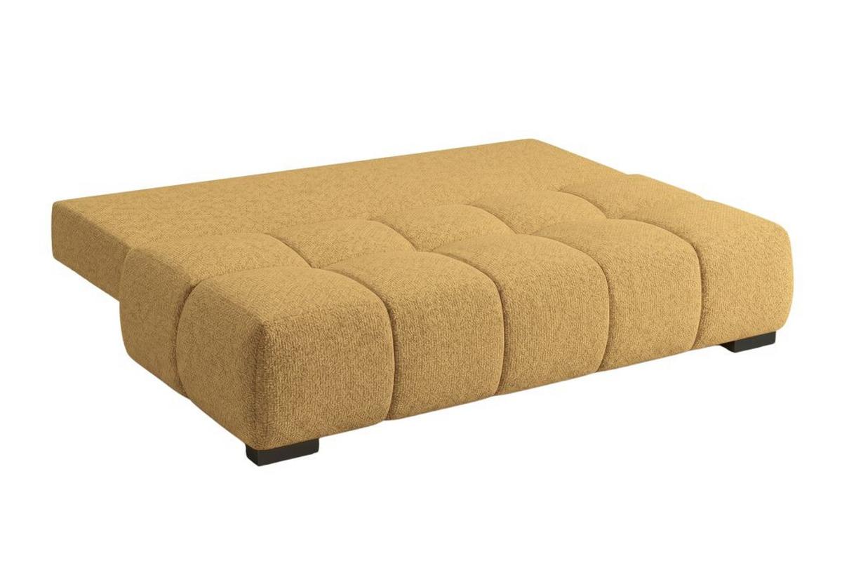 Boxspringová pohovka BOB, žltá ženilka - čierna/žltá, Konventionell, kompozitné drevo/textil (209/105cm) - Based
