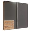 Schwebetürenschrank mit Laden 250cm Level 36a, Graphit/Eiche - Eichefarben/Graphitfarben, MODERN, Holzwerkstoff (250/216/65cm) - MID.YOU