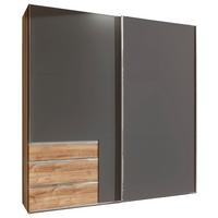 Schwebetürenschrank Mit Laden 250cm Level 36a, Graphit/eiche - Eichefarben/Graphitfarben, MODERN, Holzwerkstoff (250/216/65cm) - MID.YOU