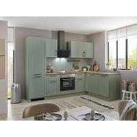 Eckküche Marseille Grün/eiche Dekor S: 280x175 Cm - Eiche Artisan/Grün, Design, Holzwerkstoff (280/175cm) - MID.YOU