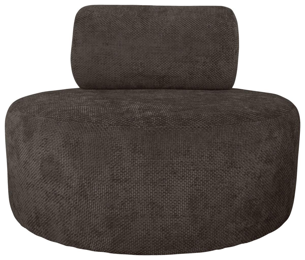 Relaxsessel Moss Mokka B: 88 cm - Schwarz/Mokka, Basics, Textil (88/70/88cm) - Livetastic