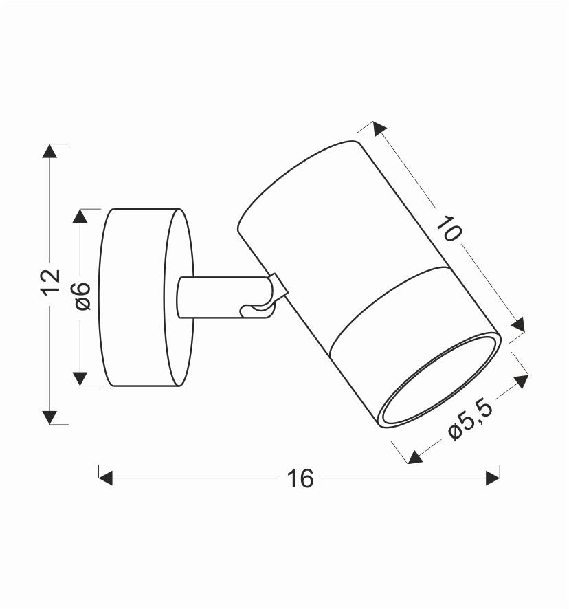 Strahler 91-27450 Tobi - Goldfarben/Weiß, Design, Metall (16/5.5/12cm)