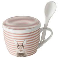 HRNEK JUMBO FLUFFY I -PAZ- - bílá/růžová, Basics, keramika (13/17/18cm) - Modern Living