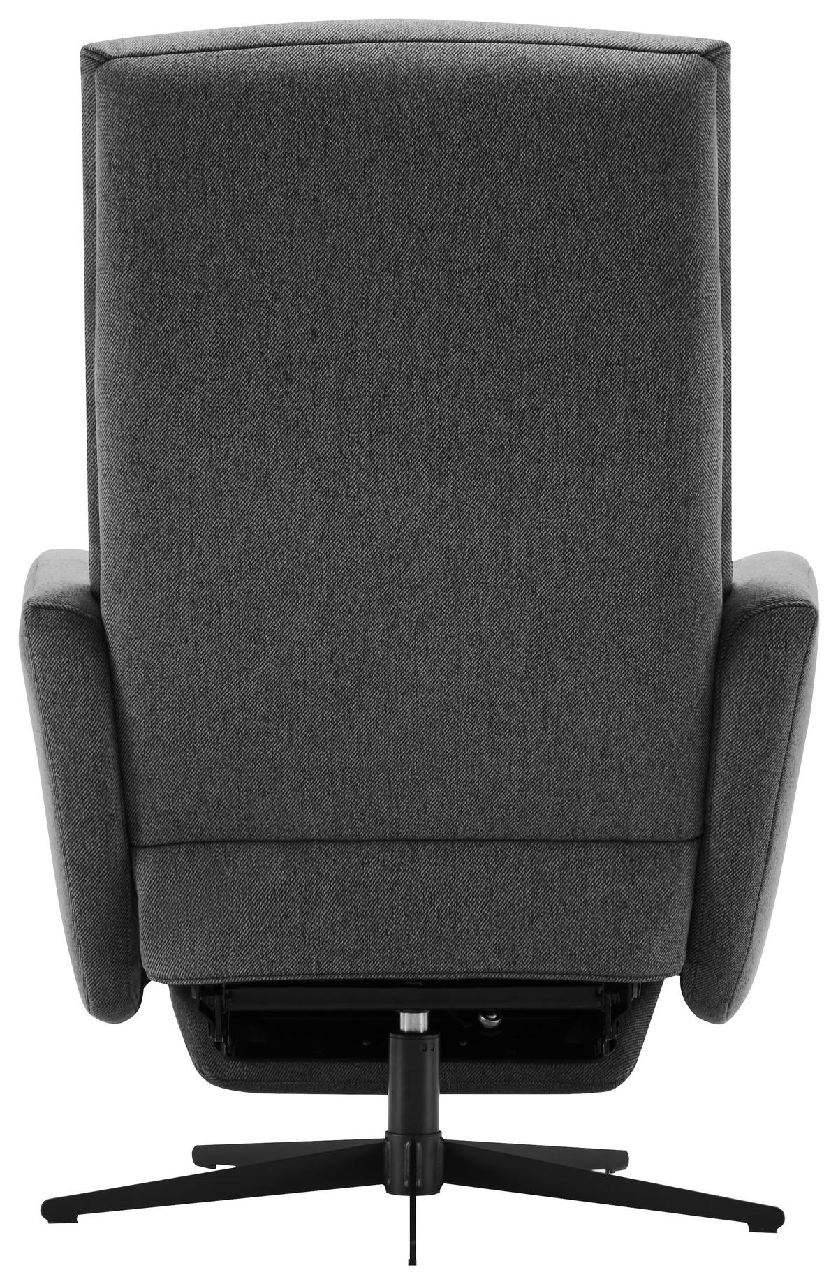 Fernsehsessel M. Relaxfunktion Park Stoffbezug Dunkelgrau - Dunkelgrau/Schwarz, Design, Textil (76/104/77cm) - Livetastic