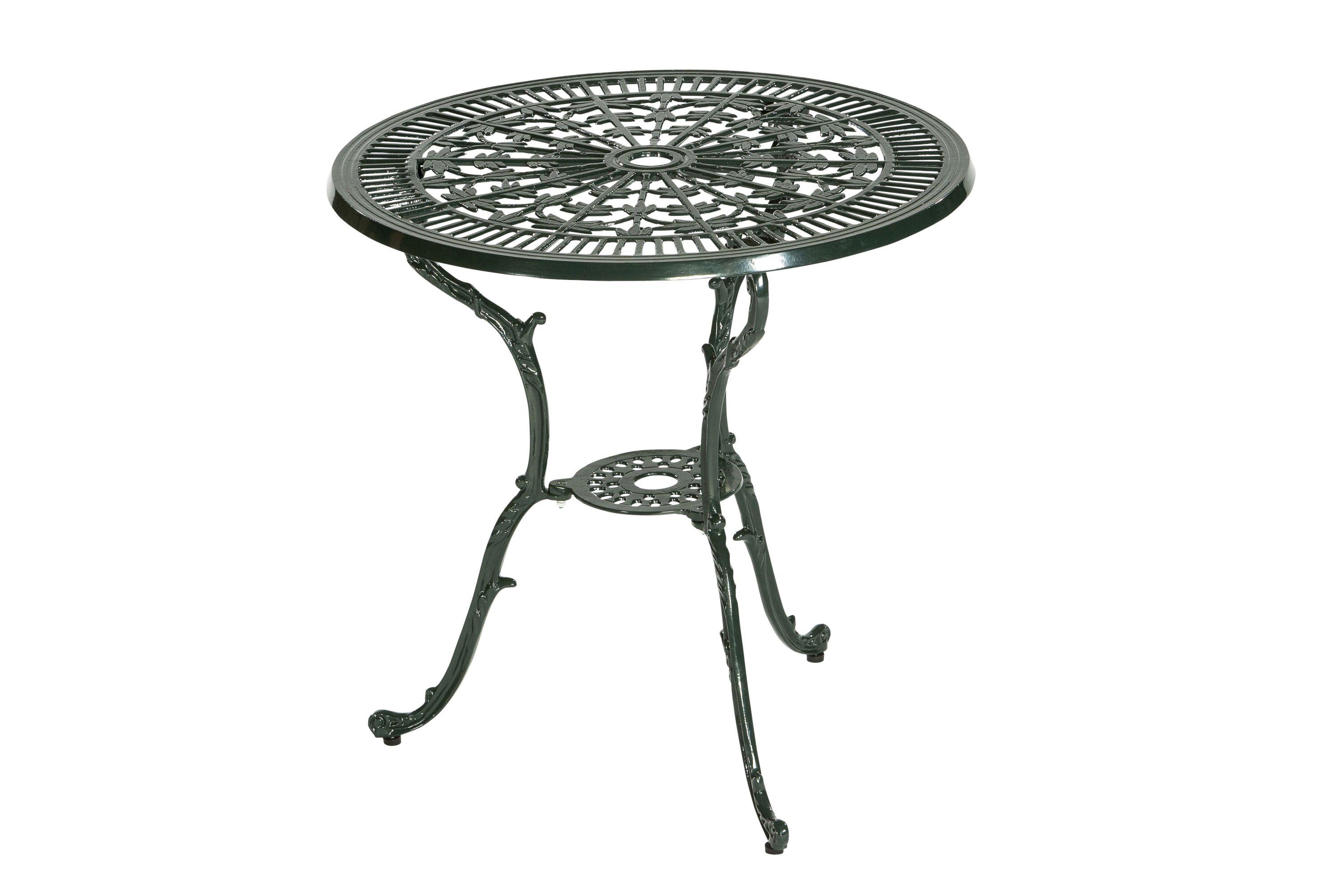 Gartentisch Lugano Grün Ø 70 Cm - Grün, ROMANTIK / LANDHAUS, Metall (70/70/68cm) - Gardenson