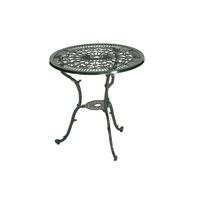 Gartentisch Lugano Grün Ø 70 Cm - Grün, ROMANTIK / LANDHAUS, Metall (70/70/68cm) - Gardenson