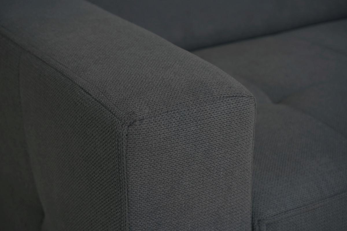 Rohová sedačka MARCO, oboustranná, tmavě šedý velur - černá/tmavě šedá, Konvenční, kov/dřevo (238/78-94/170cm)