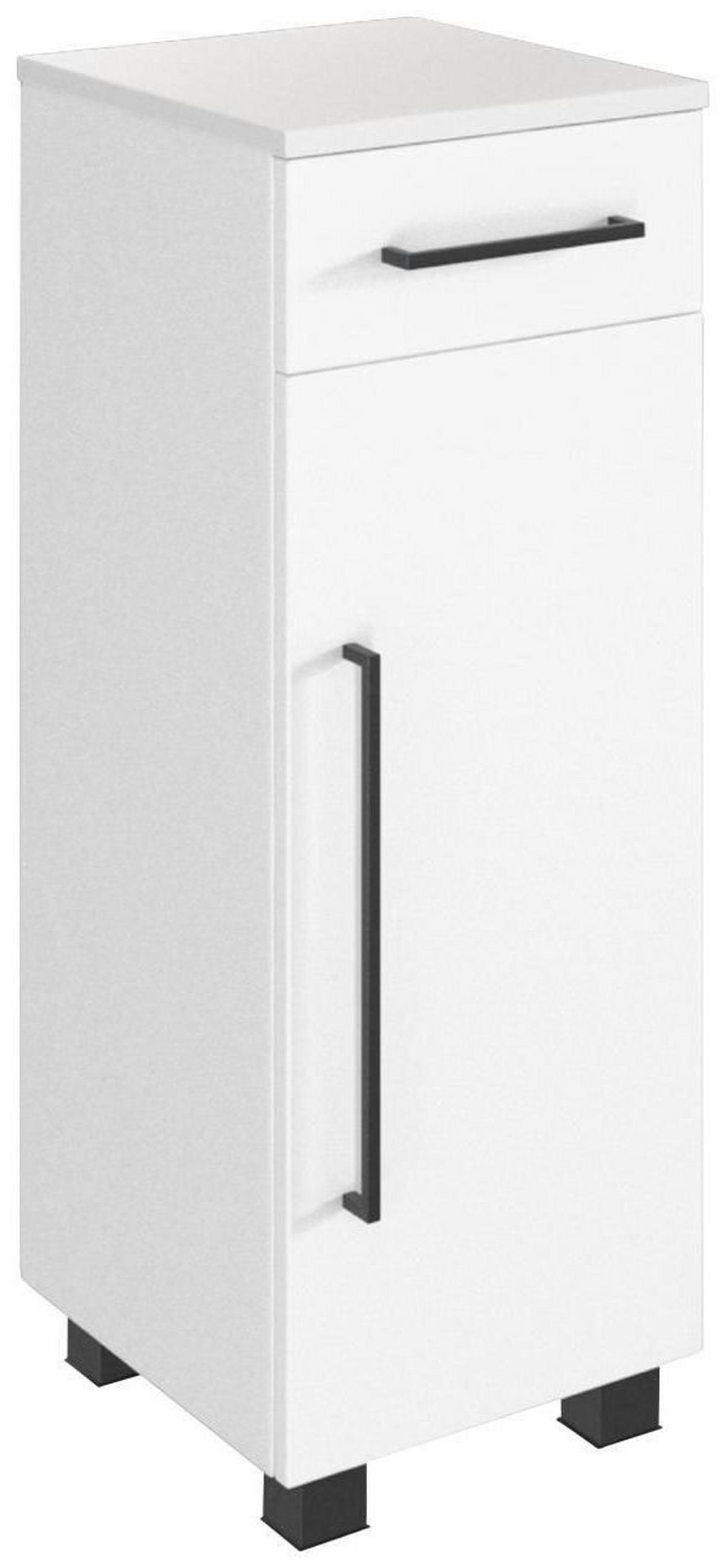 Unterschrank Mit Lade Luzern B: 30 Cm Weiß Dekor - Schwarz/Weiß, KONVENTIONELL, Holzwerkstoff (30/79/35cm) - Held