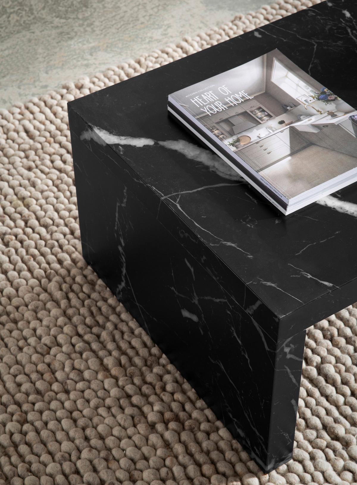 Couchtisch Schwarz L: 110 cm - Schwarz, Design, Holzwerkstoff (110/55/35cm) - Livetastic