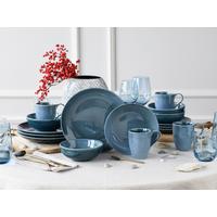 Kombiservice Steinzeug 4 Personen Geschirr Set Blau - Blau, Keramik - Creatable