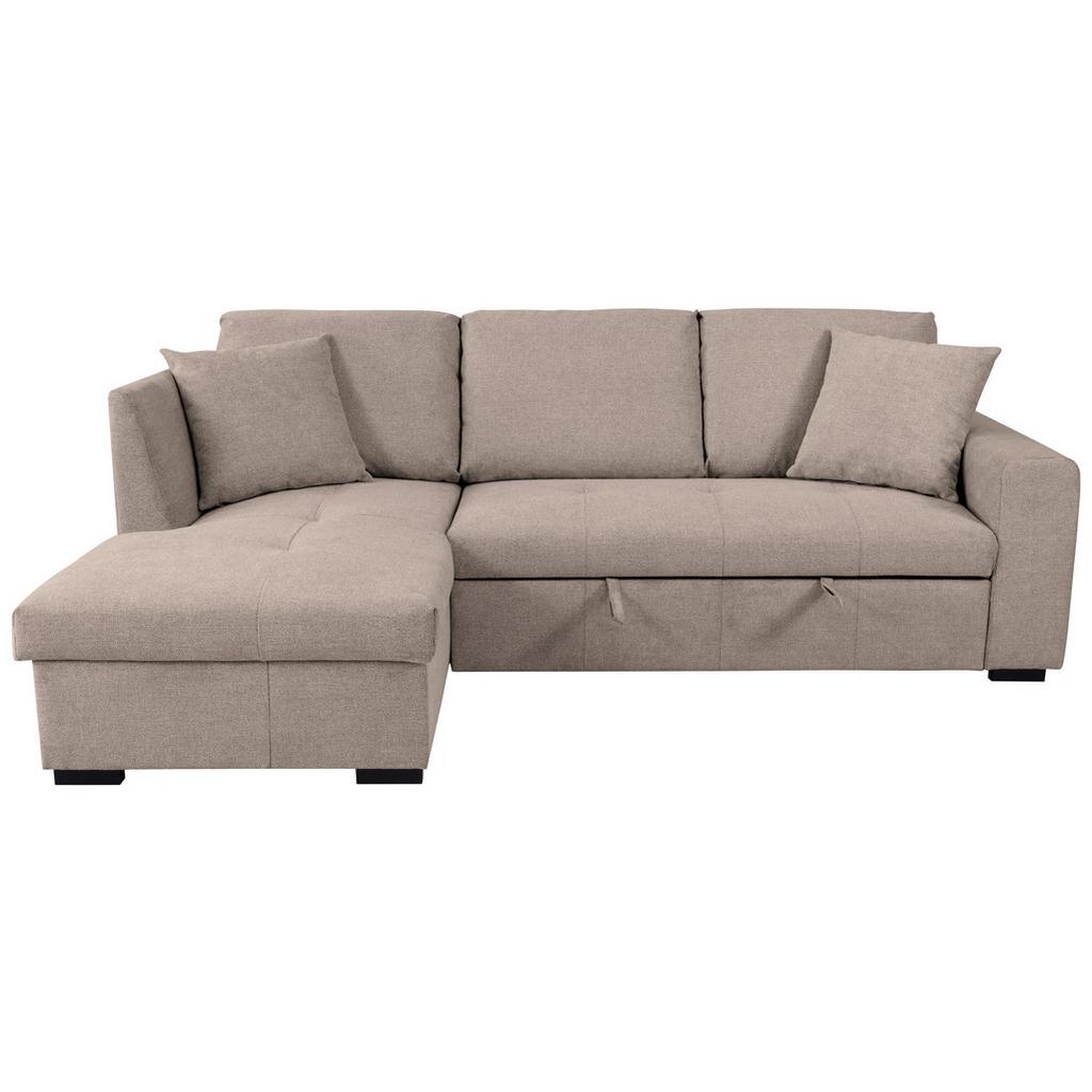 Ecksofa Lukas Hellbraun S: 158x239 cm