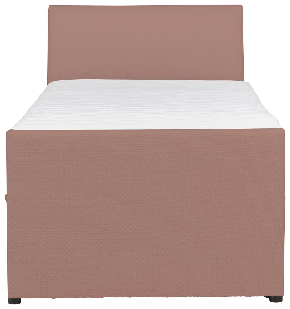 Boxspringbett Mit Bettkasten Nida 100x200 Cm Altrosa - Altrosa/Schwarz, MODERN, Holz/Textil (100/200cm) - MID.YOU