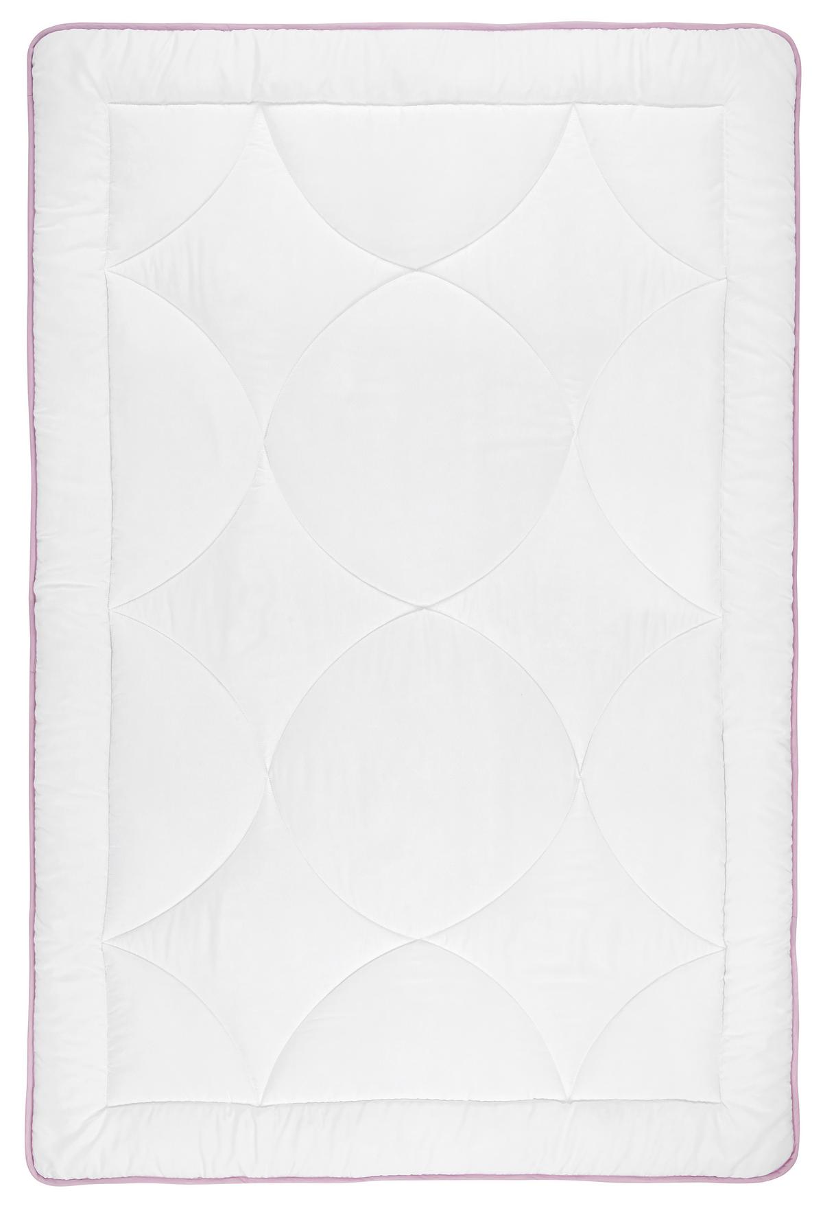 Prošívaná přikrývka Lavendel, 135/200cm - bílá, textil (135/140/200cm) - Nadana