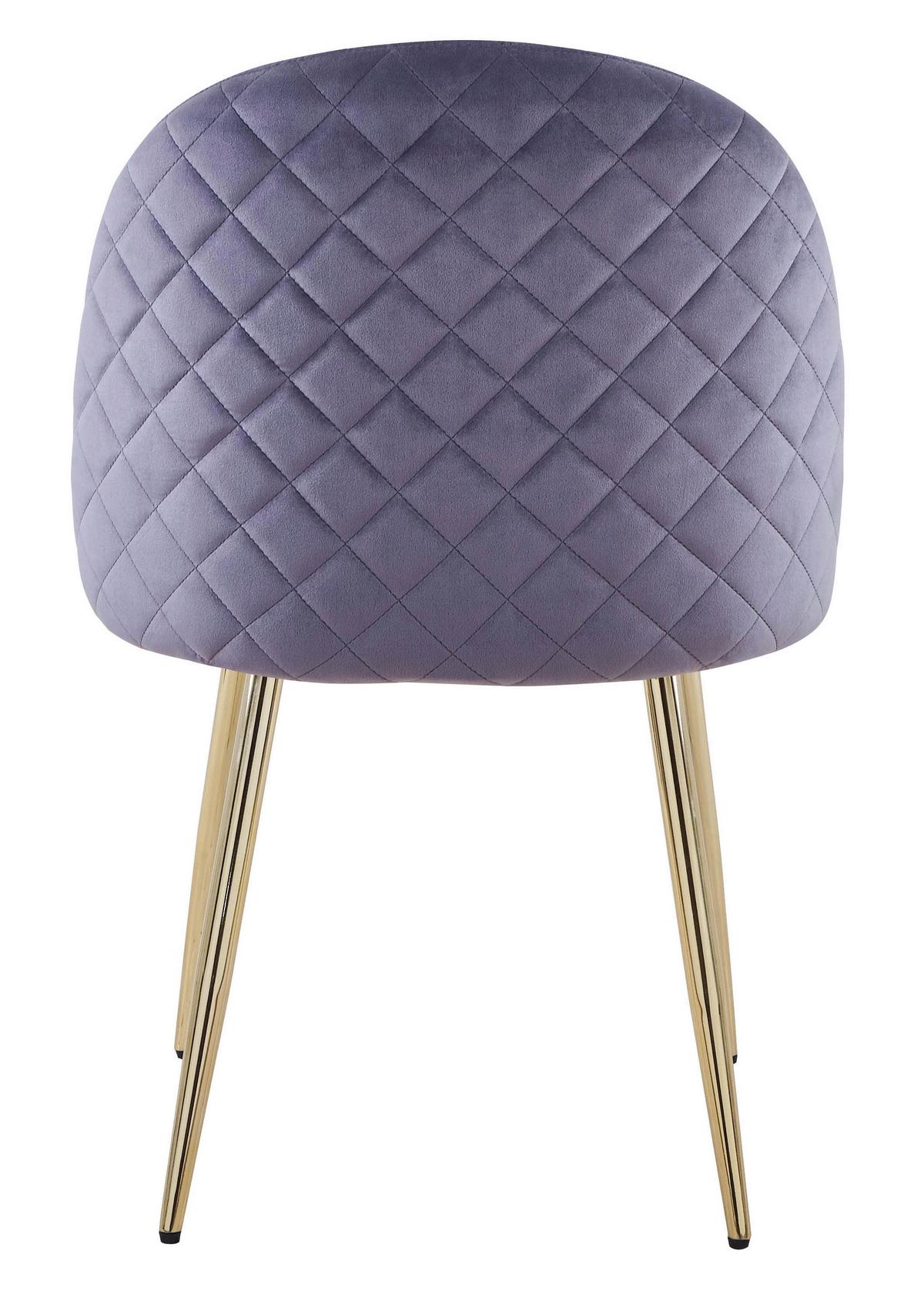 Polsterstuhl Artdeco Grau, Beine Gold - Goldfarben/Grau, MODERN, Textil/Metall (51/79/58cm) - MID.YOU