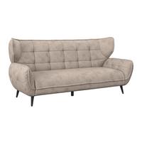 Trojmiestna pohovka PESCARA. sahara - čierna/Sahara, Modern, textil (221/105/98cm)