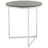 Beistelltisch Wynona 225 Schwarz/Silberfarben B: 55 cm - Roségold/Silberfarben, Design, Glas/Metall (55/50/50cm) - Kayoom