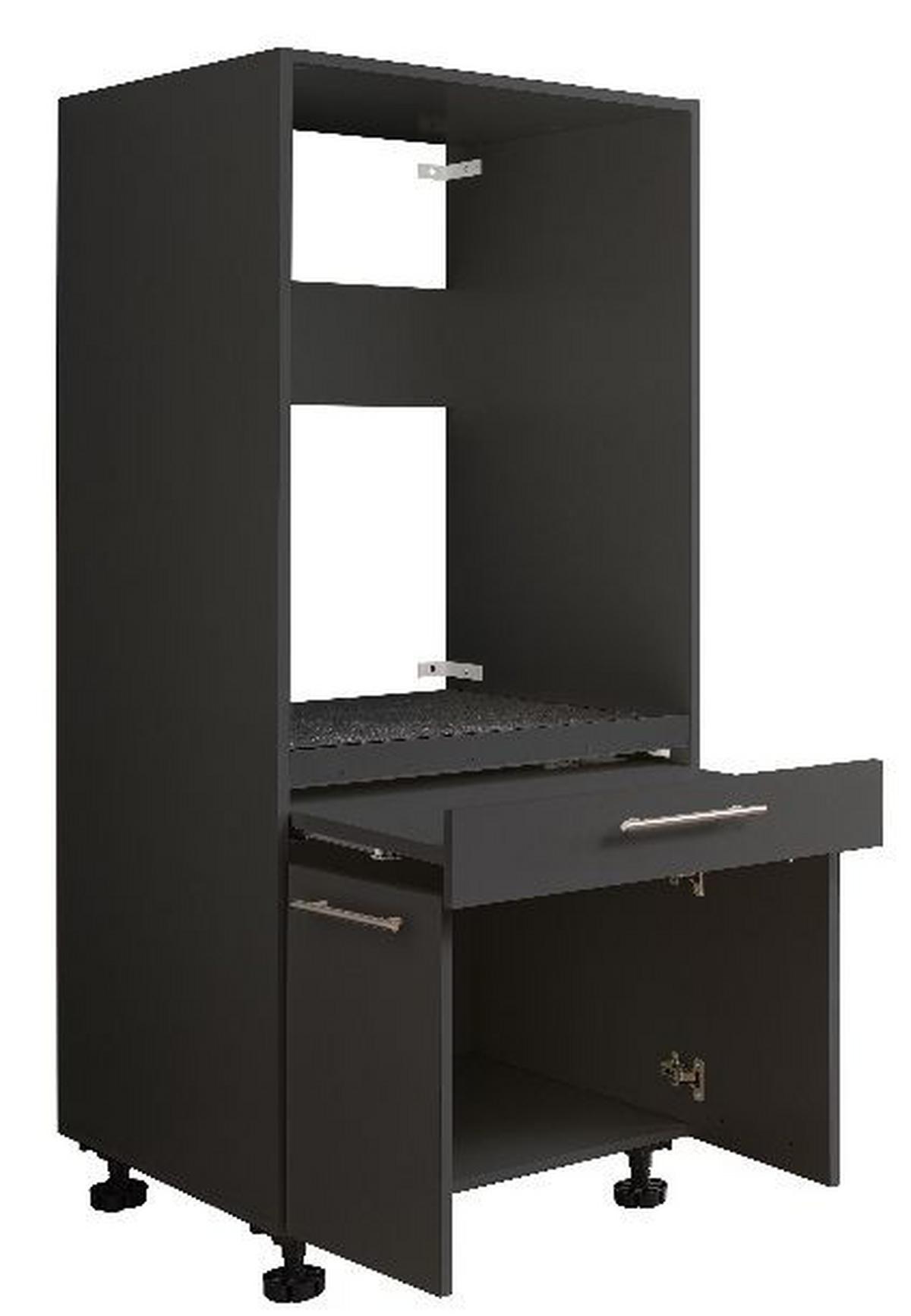 Skříňka na pračku nebo sušičku - antracitová - antracitová, Basics, kompozitní dřevo (67,5/162/67,5cm)