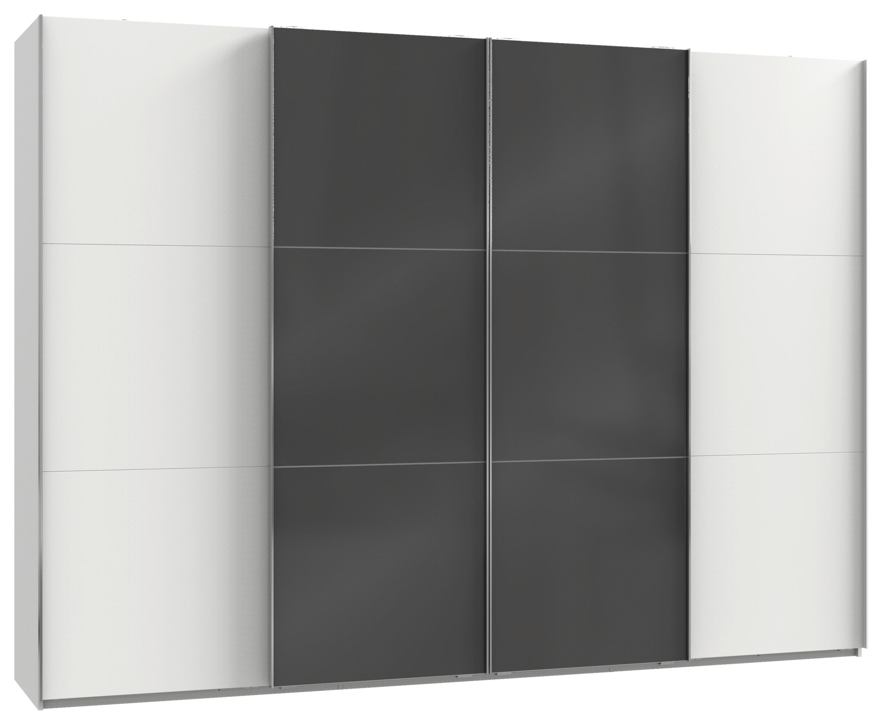 Schwebetürenschrank B: 300 Cm Level Grau/weiß - Weiß/Grau, MODERN, Holzwerkstoff (300/216/65cm) - MID.YOU