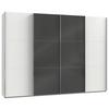 Schwebetürenschrank B: 300 Cm Level Grau/weiß - Weiß/Grau, MODERN, Holzwerkstoff (300/216/65cm) - MID.YOU