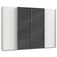 Schwebetürenschrank B: 300 cm Level Grau/Weiß - Weiß/Grau, MODERN, Holzwerkstoff (300/216/65cm) - MID.YOU