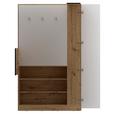 Eckschrank Begehbar mit Regal 150cm Box, Eiche Dekor/Weiß - Eichefarben/Weiß, MODERN, Holzwerkstoff (150/205/120cm) - Ondega