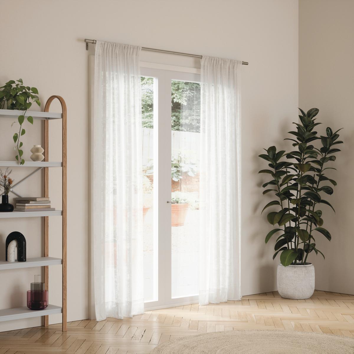 Vorhangstangenset Zen Nickelfarben L: 81-163 cm - Nickelfarben, KONVENTIONELL, Kunststoff/Metall (81-163cm) - Umbra