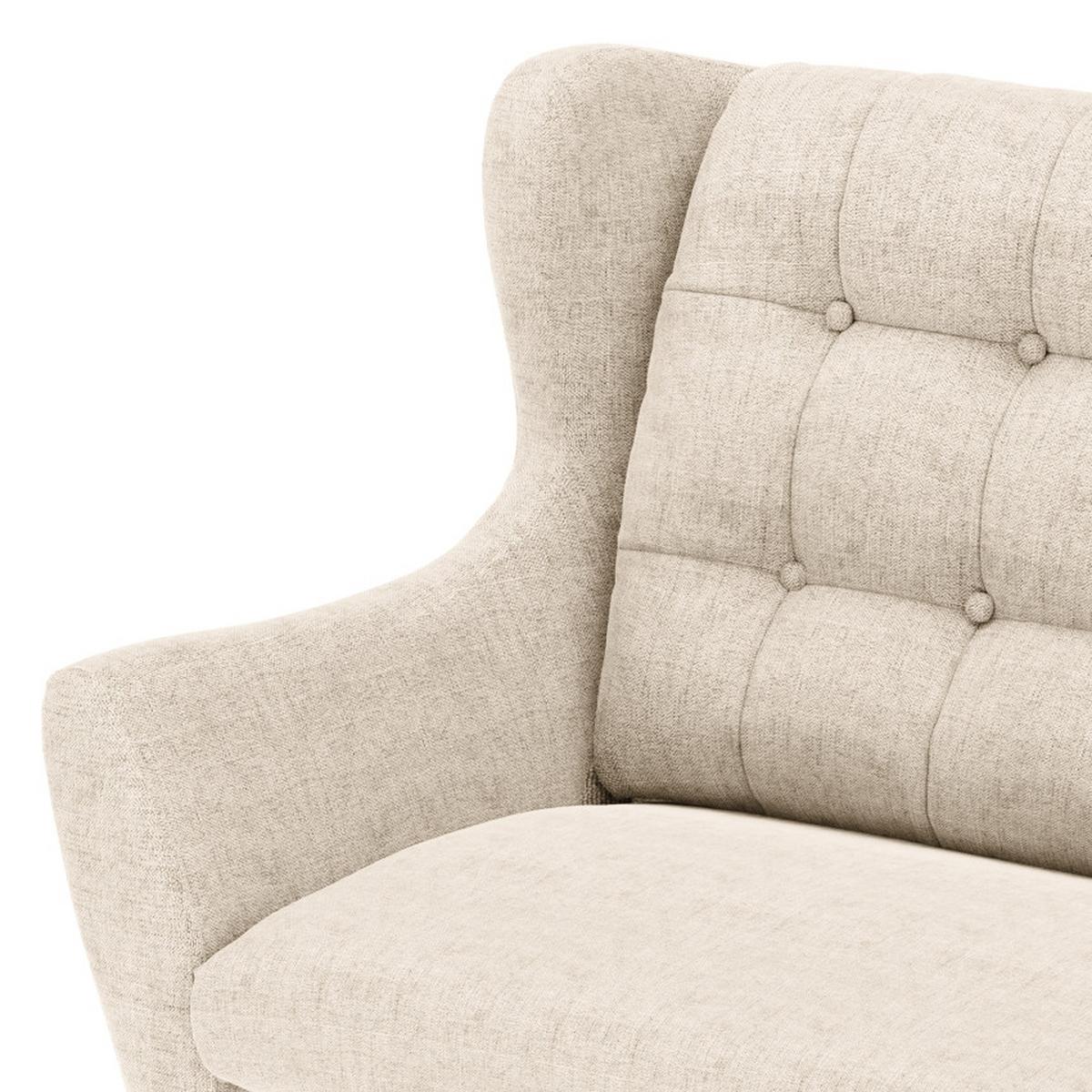 2-Sitzer-Sofa Henry, Silberfarben B: 144 cm - Eichefarben/Silberfarben, KONVENTIONELL, Textil (144/107/94cm) - Trendmanufaktur