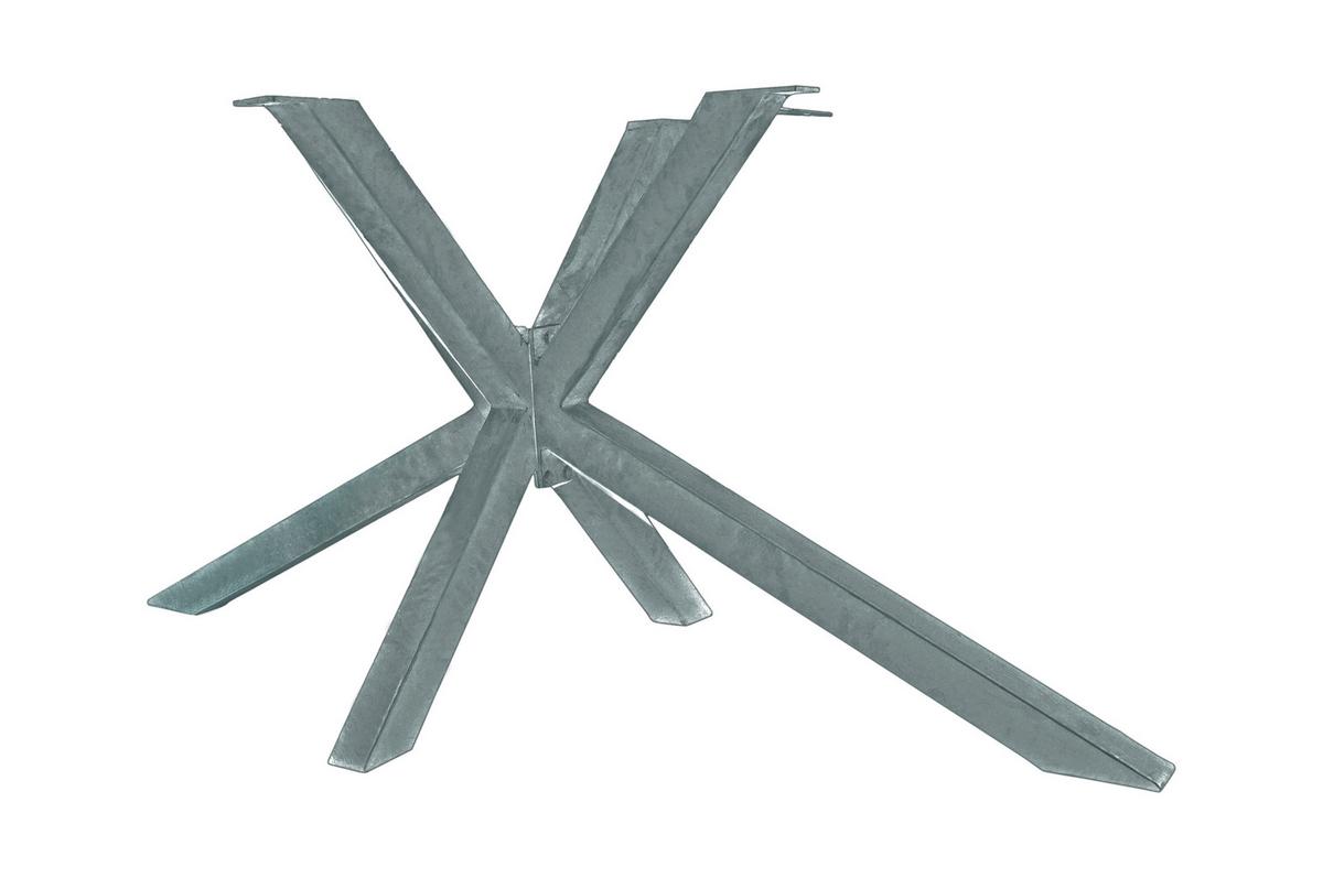 Esstisch Multicolor /Silberfarben L: 160cm - Silberfarben/Multicolor, MODERN, Holz/Metall (160/85/76cm) - MID.YOU