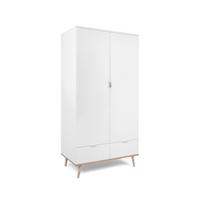 Drehtürenschrank + Schubladen B: 90 Cm Göteburg 61, Weiß - Eichefarben/Weiß, Design, Holzwerkstoff (90/180/55cm) - MID.YOU