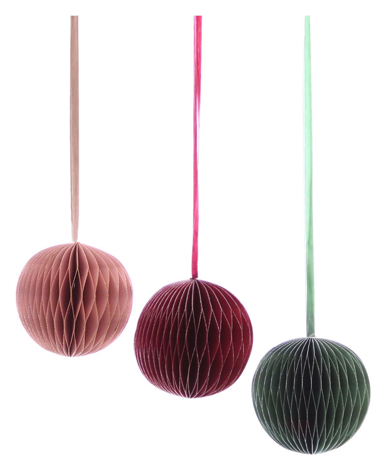 Dekor Golyó Marakesch - Bordó/Rózsaszín, modern, Papír (11cm)