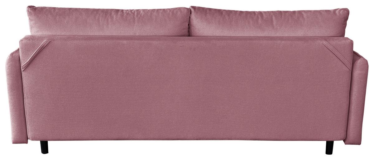 Schlafsofa Carine Mit Bettkasten Rosa B: 216 Cm - Schwarz/Weiß, Design, Textil (216/96/102cm) - MID.YOU