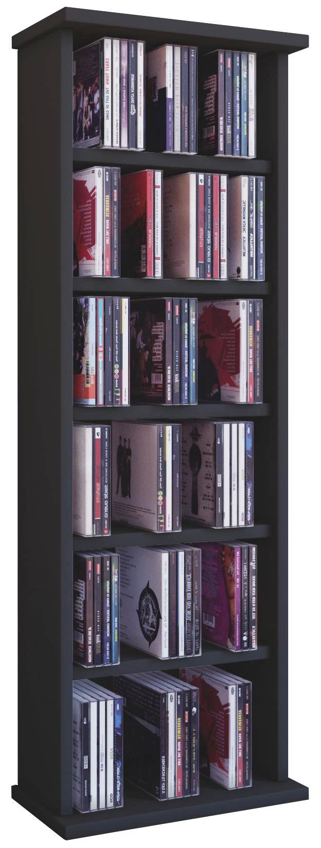 CD-regal Vostan B: 31 cm - Schwarz, KONVENTIONELL, Holzwerkstoff (31/92/18cm)