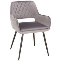 Židle Serafina Šedá - šedá/černá, Moderní, kov/dřevo (55/80,5/59,5cm) - Modern Living