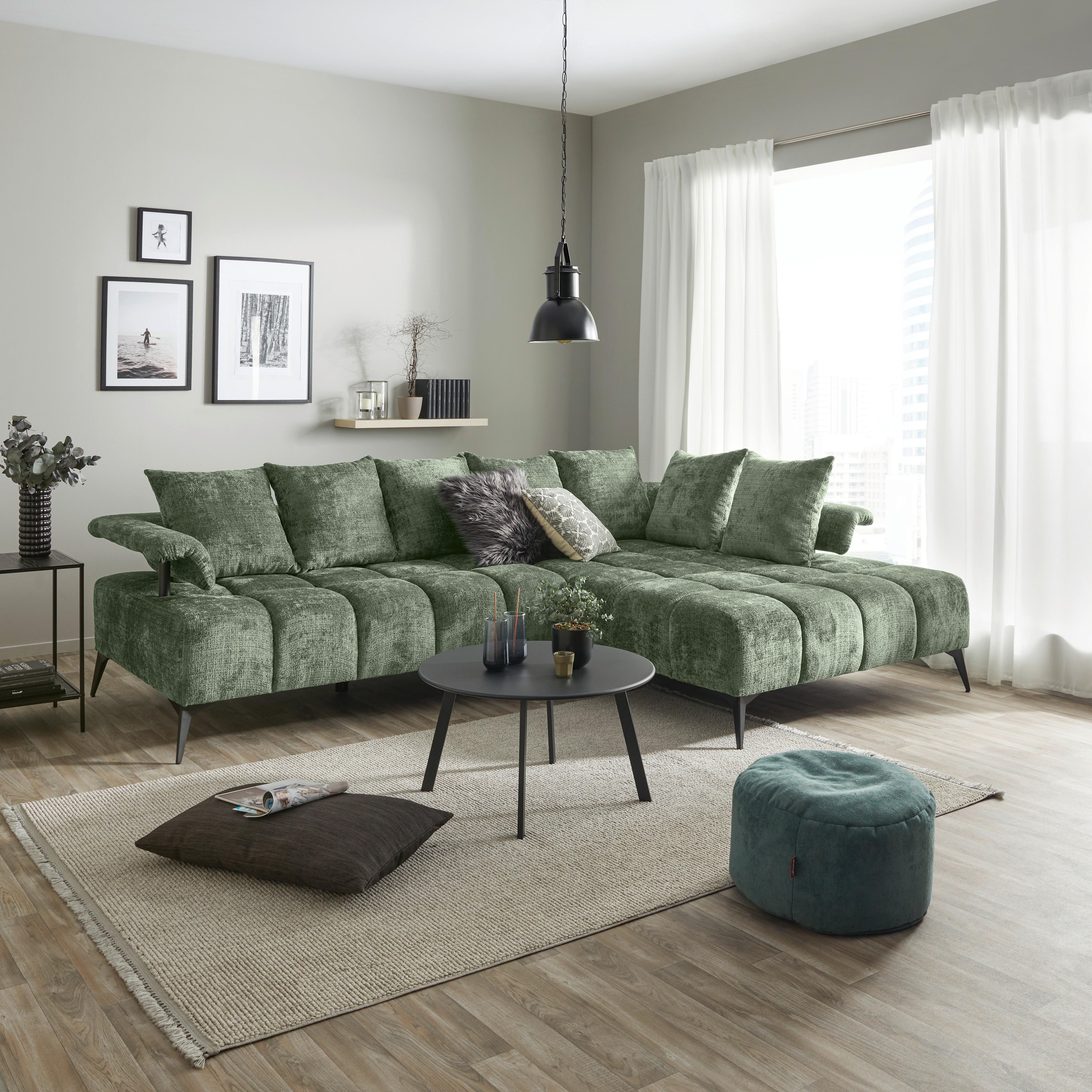 Sedacia súprava VANESSA NEW potrebná š. dverí 90 cm, pravá - čierna/mätovozelená, Modern, kov/textil (297/200cm)