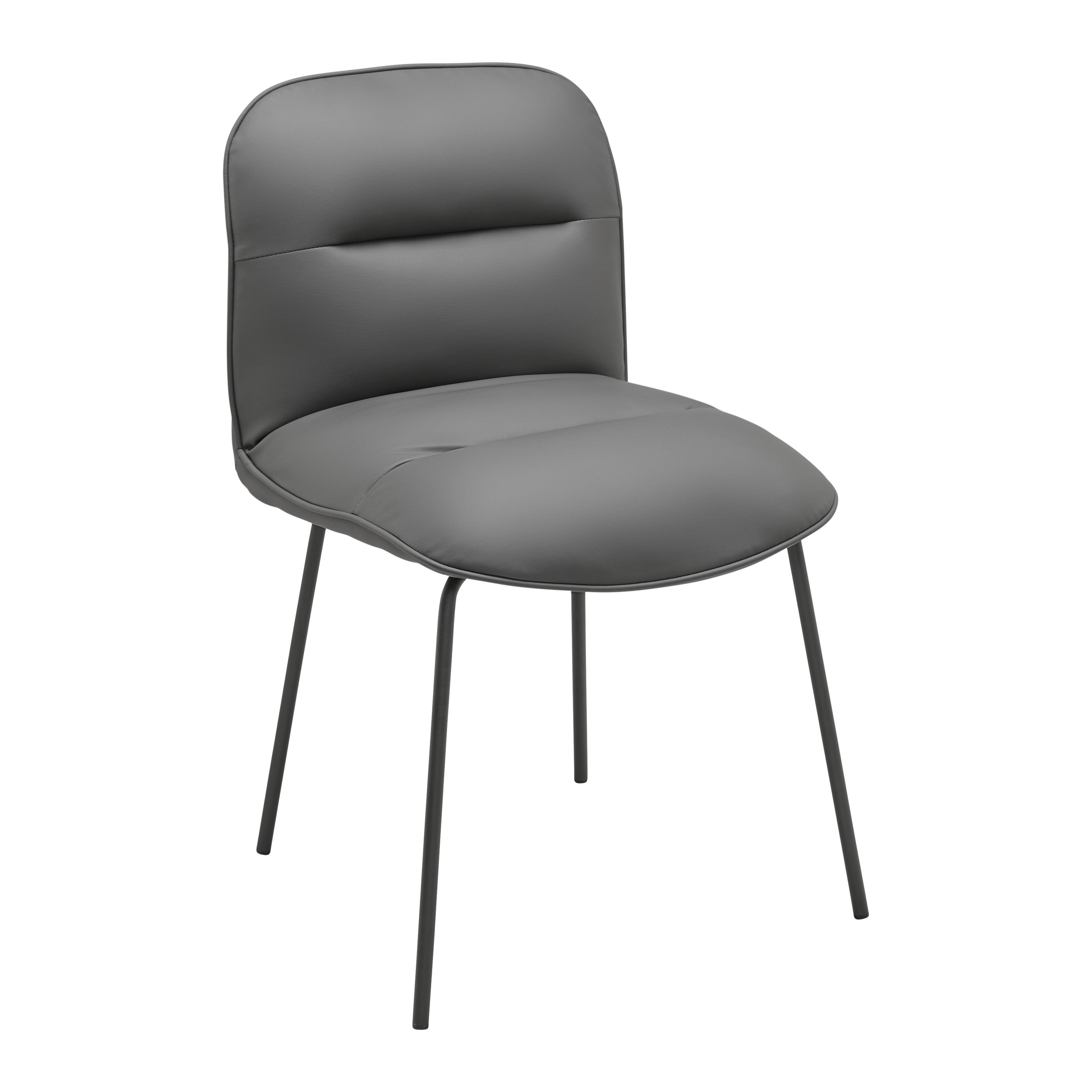 Židle Ellis šedá - šedá/černá, Moderní, kov/dřevo (43/80/50cm) - Bessagi Home