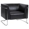 Designsessel Curacao Schwarz - Chromfarben/Schwarz, MODERN, Textil (88/74/74cm) - MID.YOU