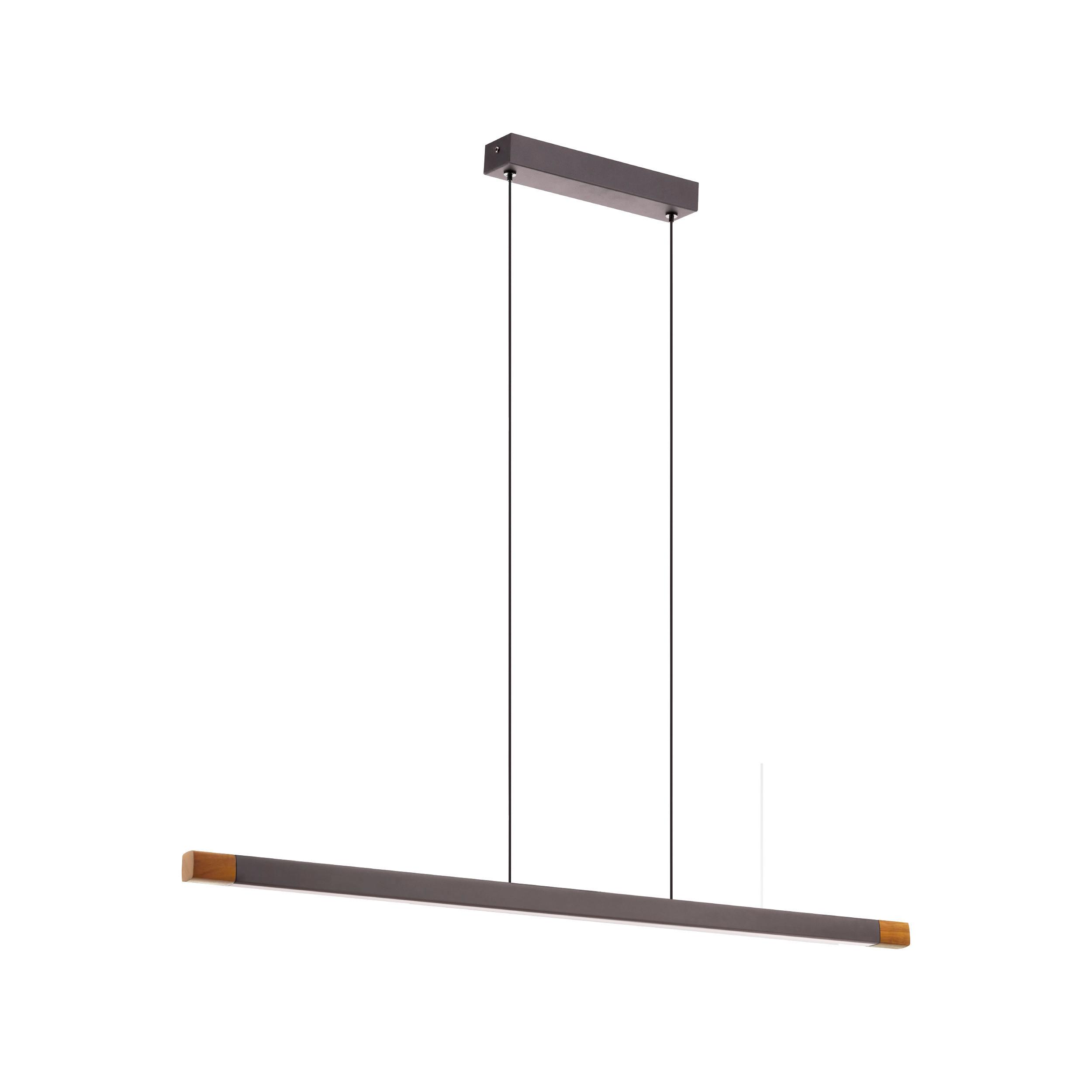 ZÁVESNÉ LED SVIETIDLO LISCIANA - sivá/biela, Trend, kov/drevo (87,5cm)