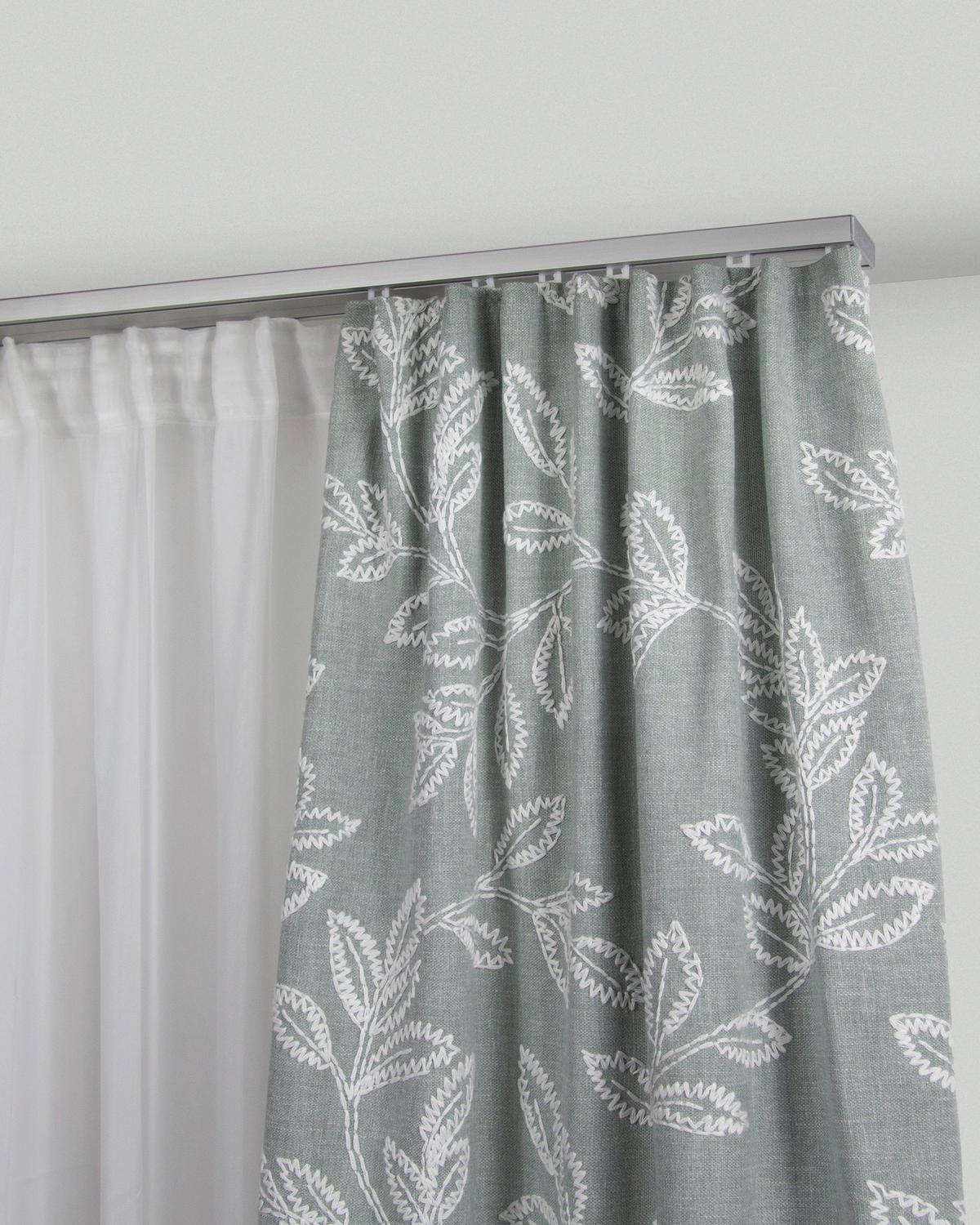 VORHANGSCHIENE AlUMINIUM 120 cm - Grau, Basics, Metall (120cm)