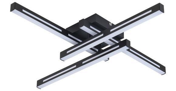 LED-Deckenleuchte Kris L: 55 cm - Schwarz, MODERN, Kunststoff/Metall (55/55/8,15cm) - Luca Bessoni