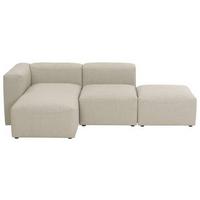 Ecksofa Lena Creme Flachgewebe - Creme, Design, Textil (160/250cm) - Max Winzer
