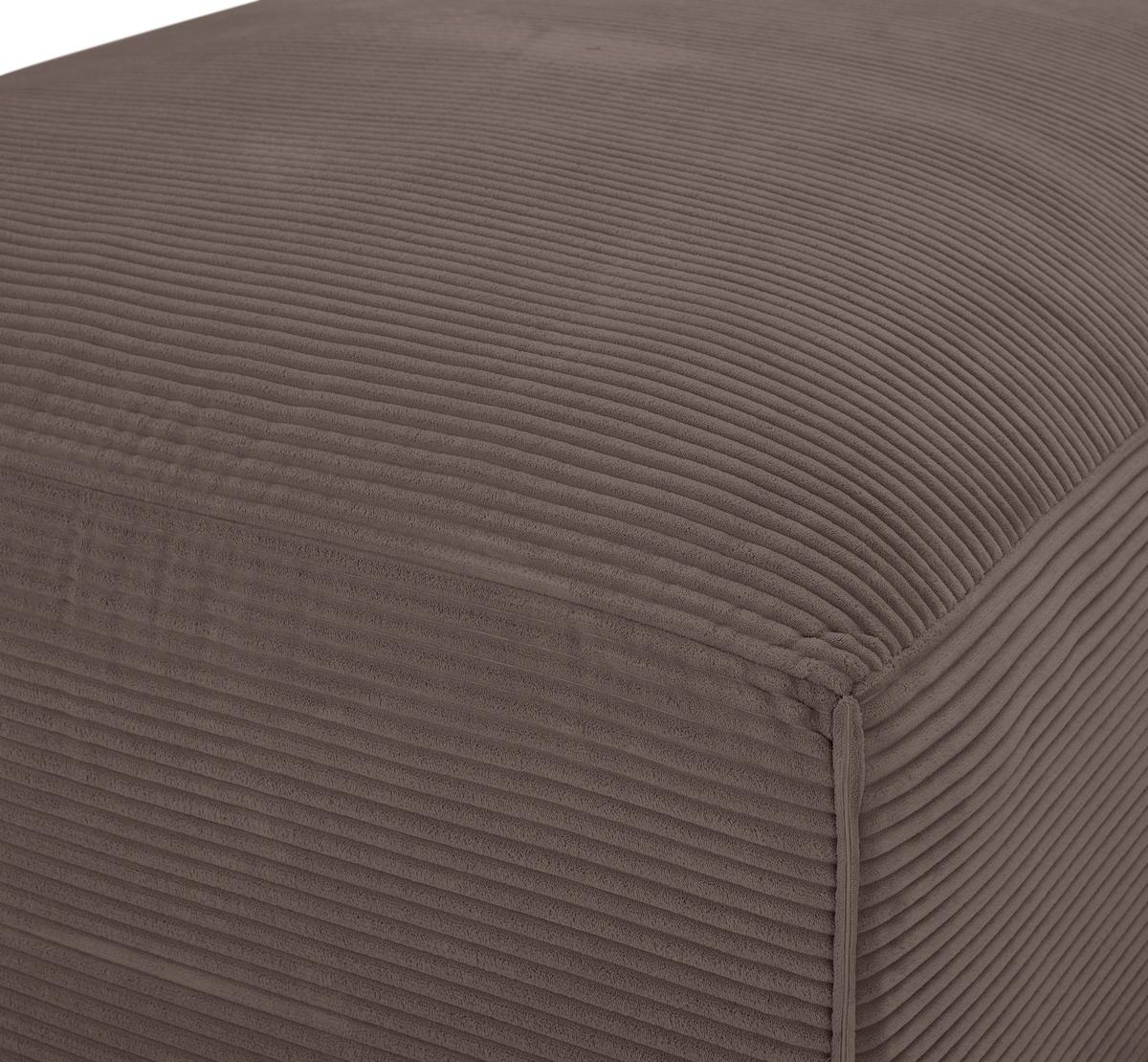 Ecksofa Pearl - Schwarz/Mokka, Design, Textil (303/196cm) - Livetastic