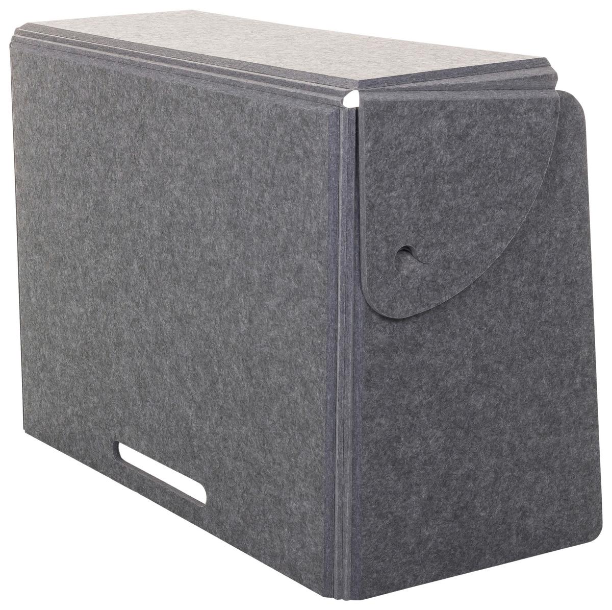 Trennwand Flexmiut Fold - Grau, Basics, Kunststoff/Textil (84/58/40cm) - MID.YOU