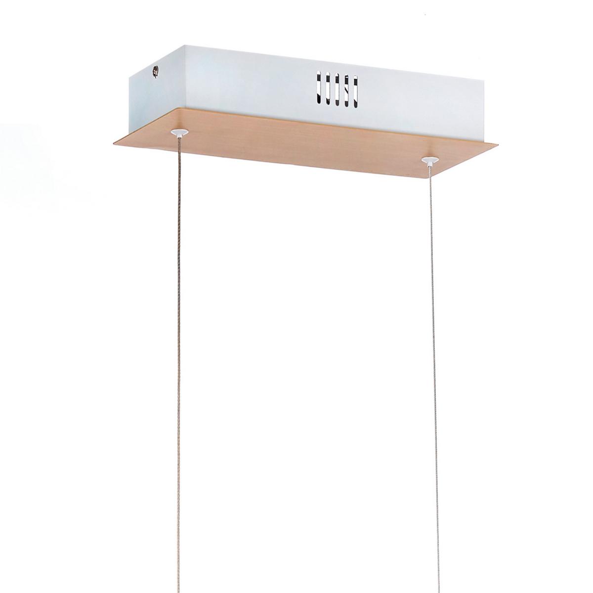 Led-hängeleuchte 5008/s - Weiß/Akaziefarben, Natur, Metall (112/22/130cm)