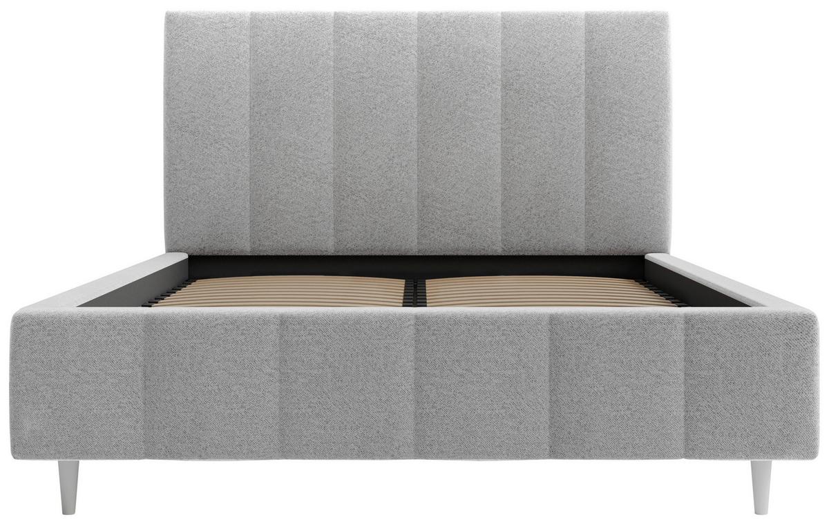 Polsterbett Talera Loft grau 140x200 cm - Buchefarben/Schwarz, KONVENTIONELL, Holz/Textil (140/200cm)