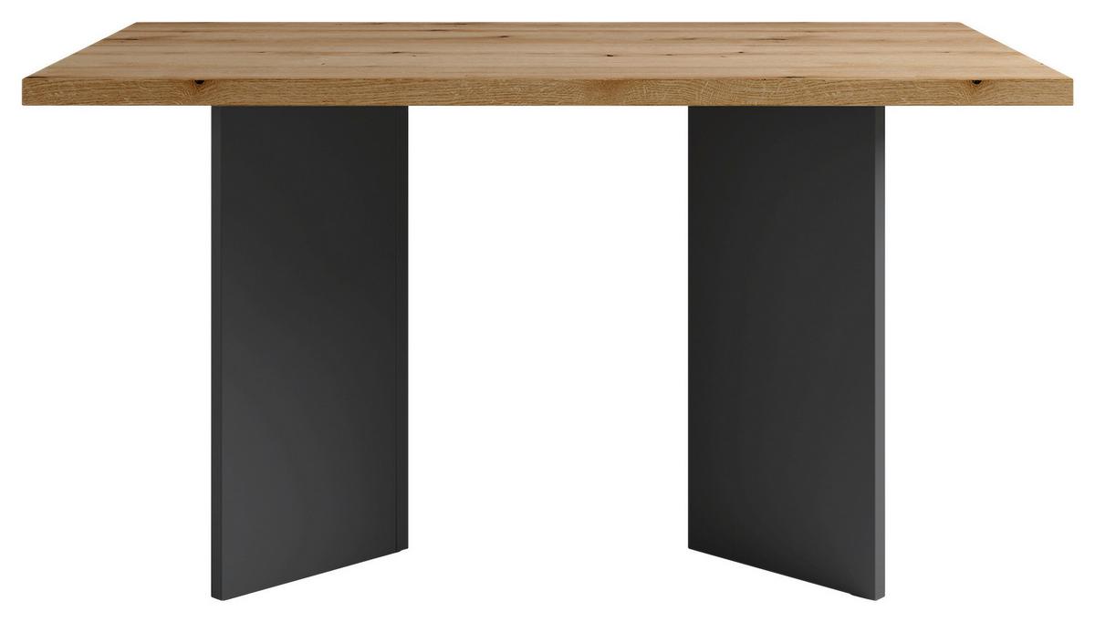 Esstisch Marten - Eichefarben/Anthrazit, MODERN, Holzwerkstoff (138/90/75,5cm) - MID.YOU