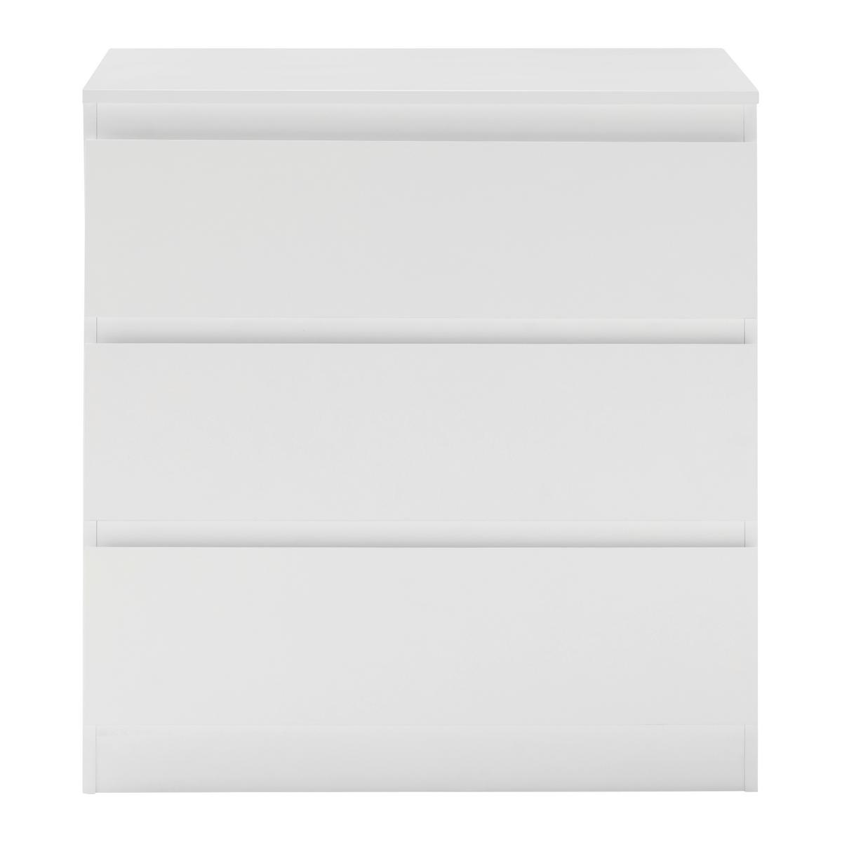 KOMODA MARA - čierna/biela, Konventionell, kompozitné drevo/plast (77/80/42cm) - Mömax