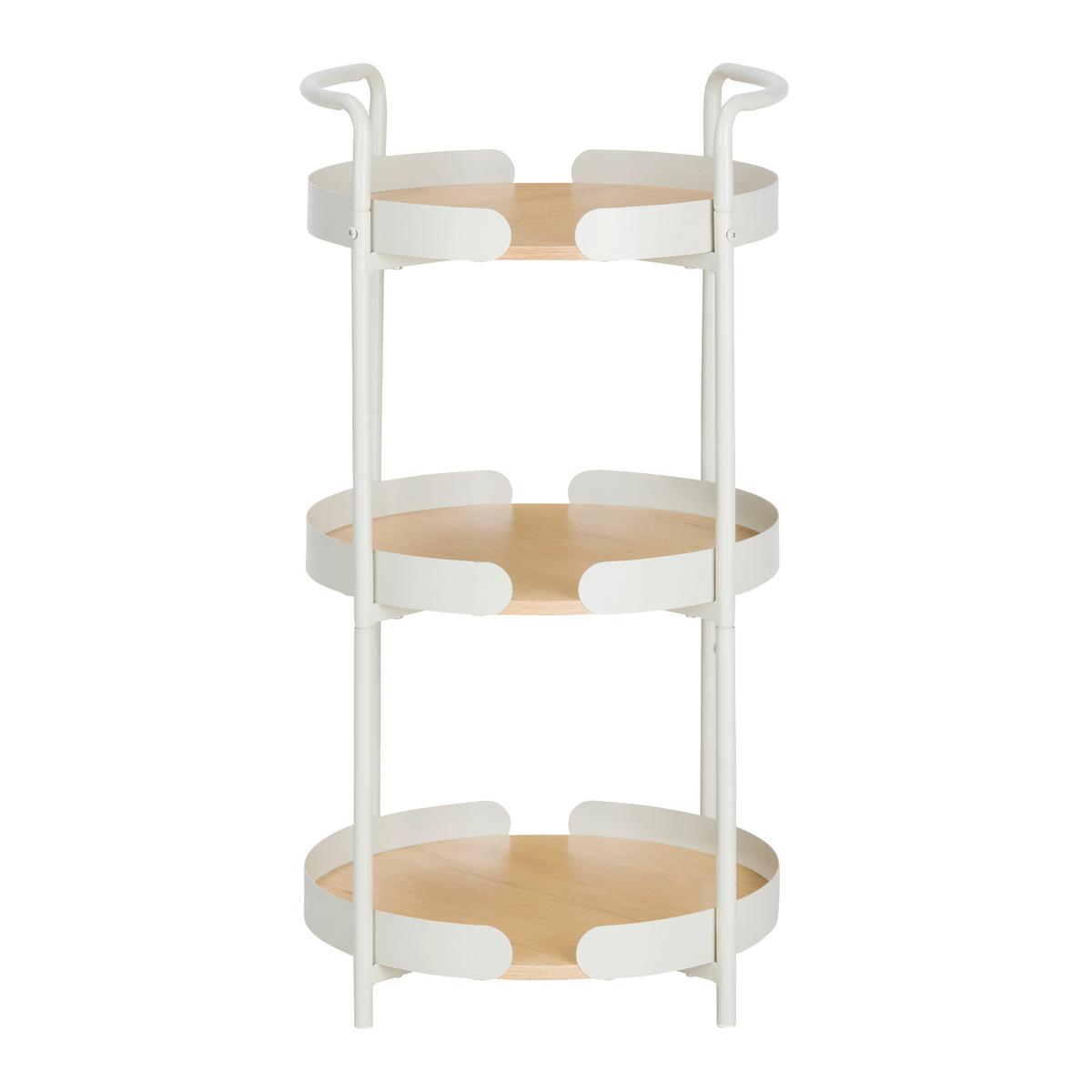 Servírovací stolek BRUCE - barvy dubu/kašmírová, Moderní, kov/kompozitní dřevo (44/80/44cm) - Mömax