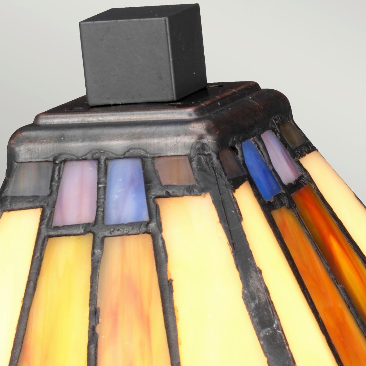 Tischlampe Holmes Bronzenfarbe - Bronzefarben, Natur, Glas/Metall (12.5/30.5/12.5cm) - Elstead Lighting